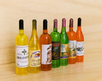 Miniatur Weinflasche (10 Stück) Puppenhaus Flaschen Puppenhaus Miniaturen Mini Flasche Bar Getränke