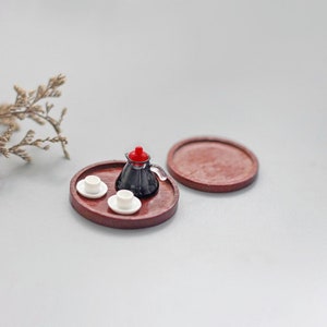 Miniature tray(2pcs) Miniatures Dollhouse kitchenware BJD kitchenware Dollhouse miniature artisan Photography props