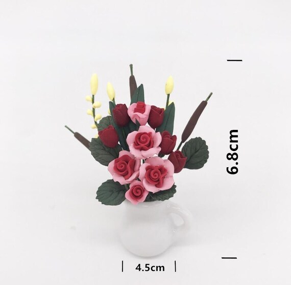 Miniature Dollhouse Flowers Pink Potted Pots of Roses Dollhouse Diggs Mini Roses Flowers Artisan Made in USA Large 3 Tall Mini Rose Plants Miniature Dollhouse Flowers Pink Potted Pots of Roses Dollhouse Diggs Mini Roses Flowers Artisan Made in USA Large 3 Tall Mini Rose Plants