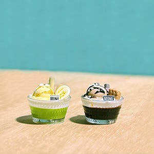 Miniature dessert (2pcs) Miniature food Mini food Dollhouse miniatures Diorama miniature Dolls food earrings jewelry