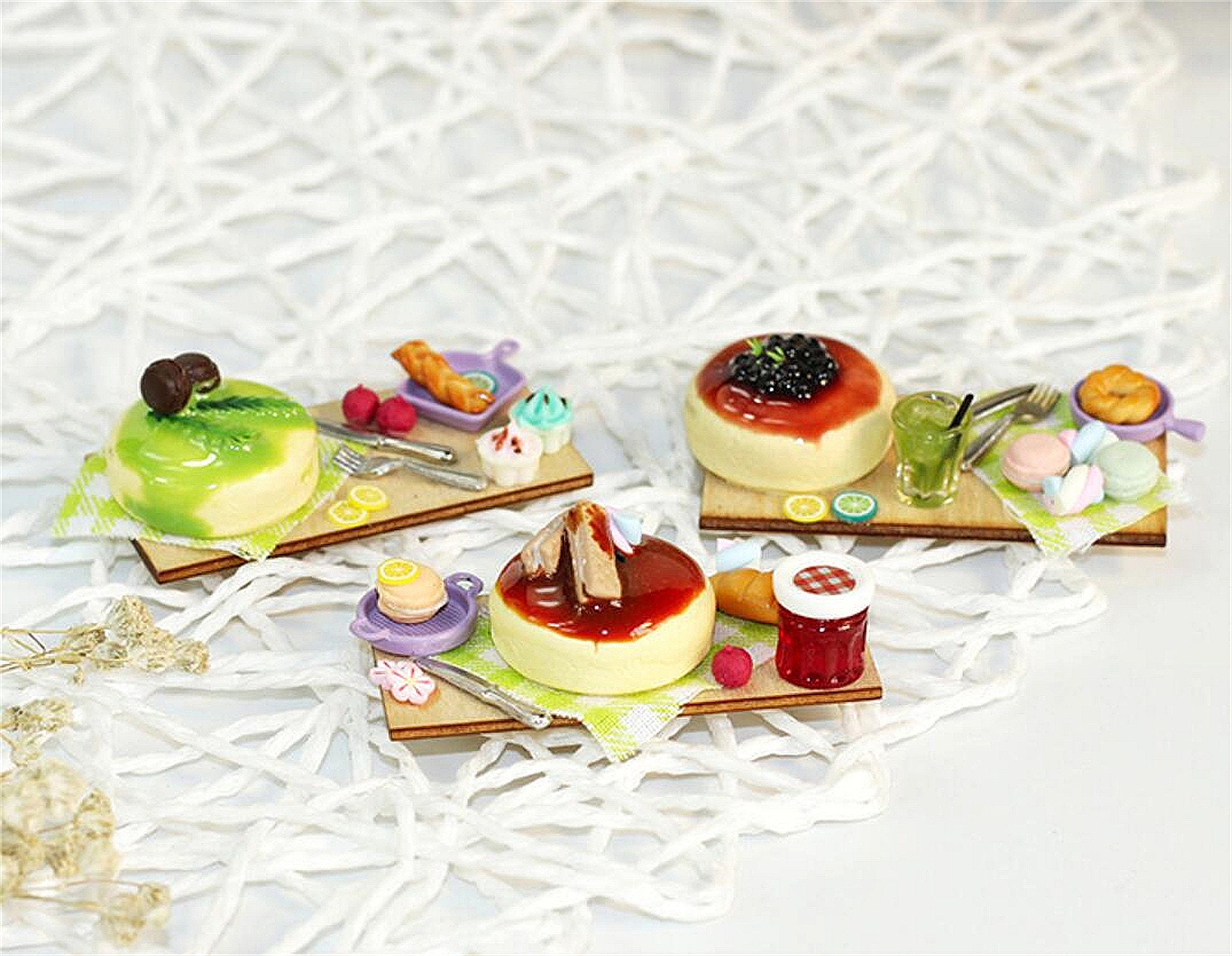 Miniature Cheesecake Miniature Food Dollhouse Miniatures Etsy