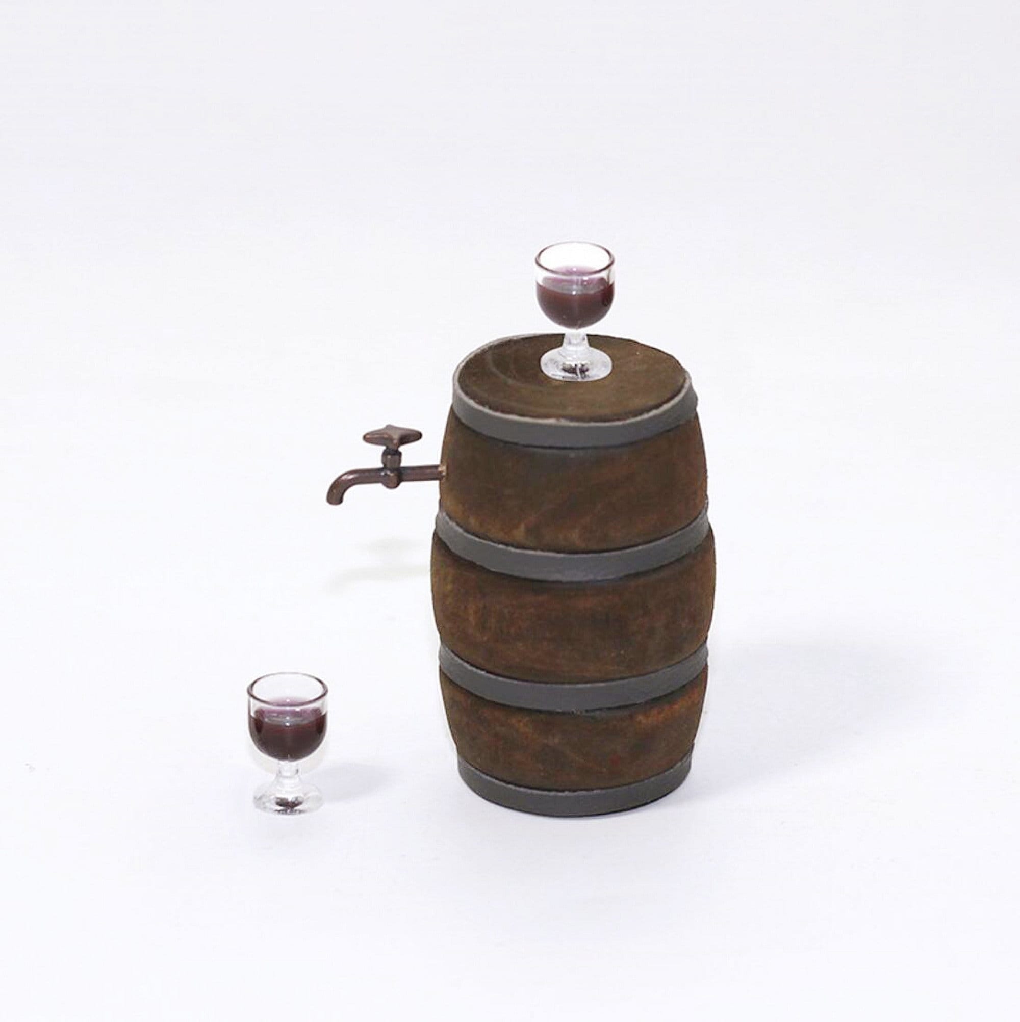 Miniature red wine barrel set Miniature food Wine cellar Etsy