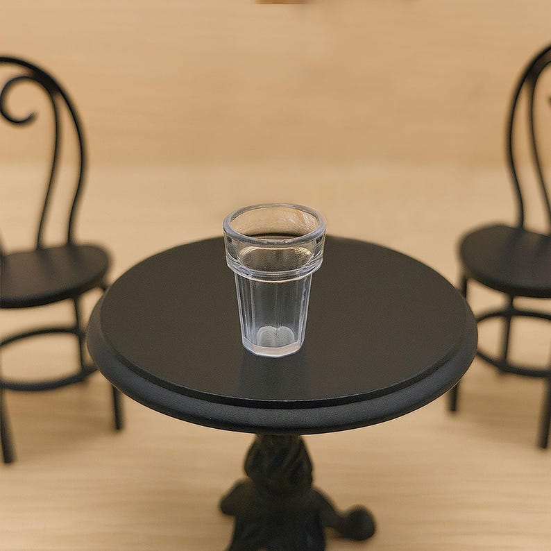 Miniature clear cup 10pcs Dollhouse drinkware accessory Tableware prop for diorama image 2