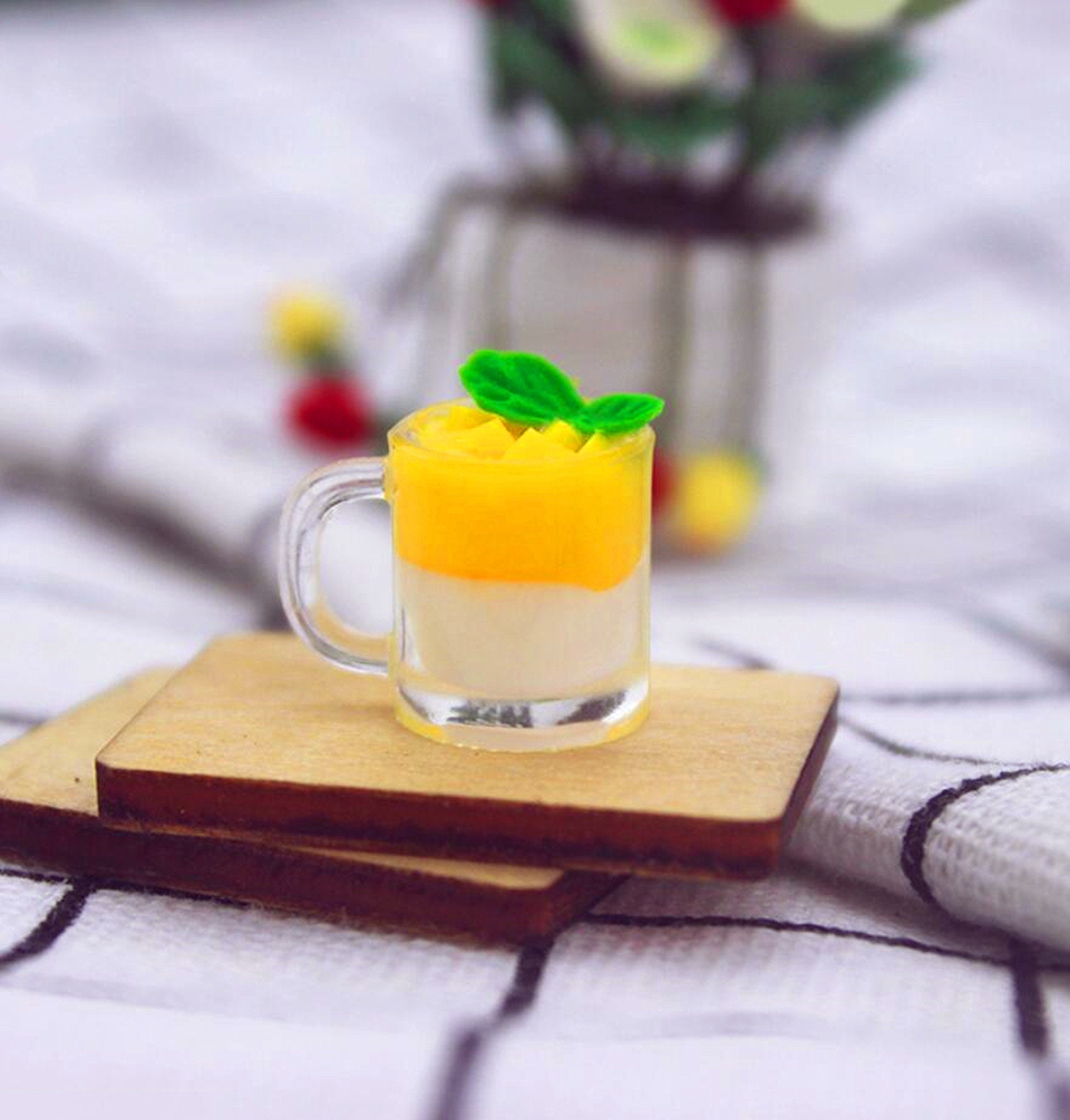 Miniature Mango Pudding Milkshake Ice Cream Cup2pcs Etsy