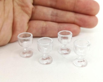 Miniature wine glass (10pcs) Miniatures cup Dollhouse miniatures Dolls house decor Miniature kitchen Dollhouse kitchenware Home decor