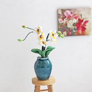 Miniatur weiße Magnolien Miniatur Blume Puppenstube Miniaturen Puppenstube Dekoration Puppenstube Miniatur Fotografie Requisiten