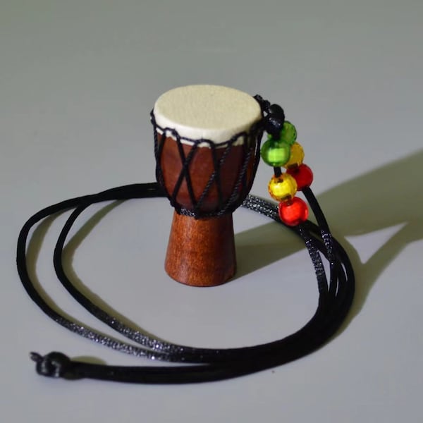 Miniature African drum Musical instrument model Gift for her Dollhouse miniatures Miniature project Decorative ornaments Photography props