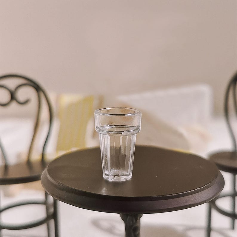 Miniature clear cup 10pcs Dollhouse drinkware accessory Tableware prop for diorama image 4