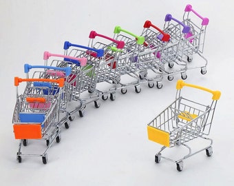 Carrello della spesa in miniatura per supermercato Miniature per case delle bambole Miniature per diorami Decorazioni per case delle bambole Miniature per Halloween Regalo per lei