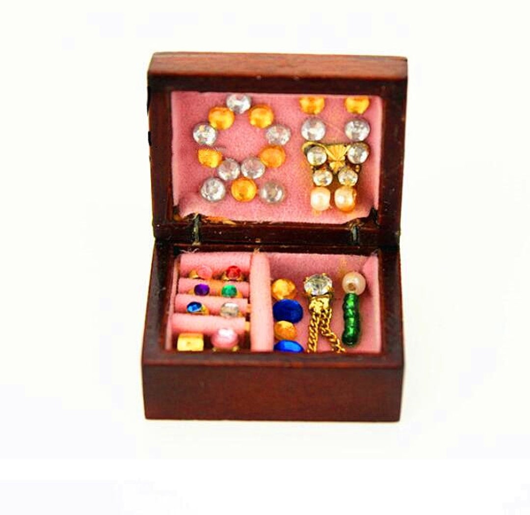 Miniature Jewelry Box Dollhouse Miniatures Dollhouse Decoration Bjd