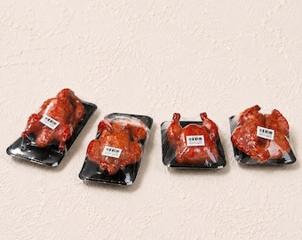 Miniature roast chicken Dollhouse food Mini grocery food