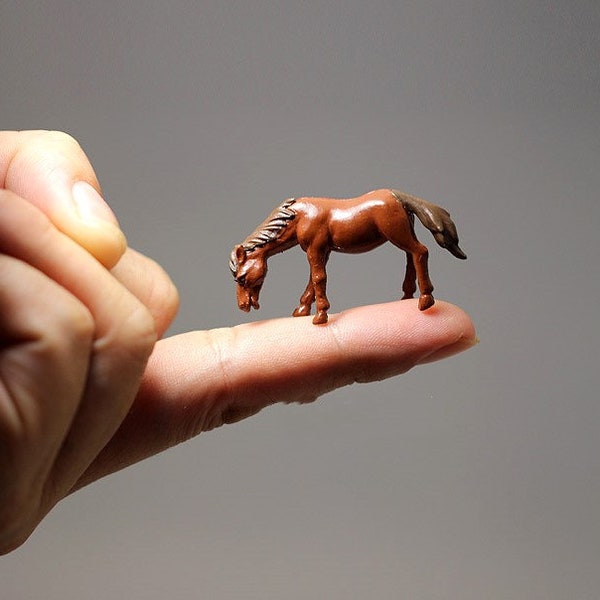 Miniature horse (4pcs) Miniatures Miniature animal Miniature animals decoration Diorama miniatures supplies Wall decor Photography props