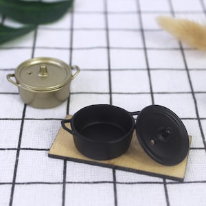 Miniature pot Miniatures Dollhouse kitchenware BJD doll kitchenware Pot model Dollhouse miniature artisan Photography props
