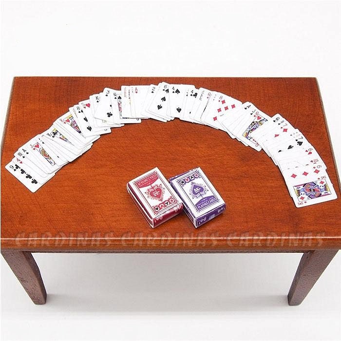 Miniature Poker Playing Cards Dollhouse Miniatures Dollhouse | Etsy