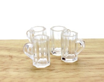 12Pcs Miniature Beer Cups - Dollhouse Accessories With Realistic Beer Details