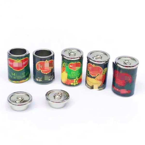 Miniature jam cans (5pcs) Miniatures food Dollhouse food Dollhouse miniatures Diorama miniatures supplies Doll house decor Personalized gift