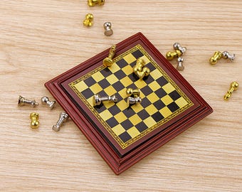ミニチュアチェス 1/12 ドールハウスチェス ジオラマミニチュア