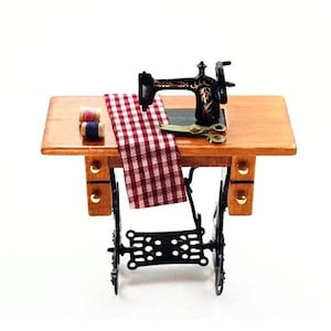Miniatur Nähmaschine Puppenhaus Nähmaschinen Puppenhaus Miniaturen Diorama Miniaturen Lieferungen Puppenhaus Dekor Geschenk für sie