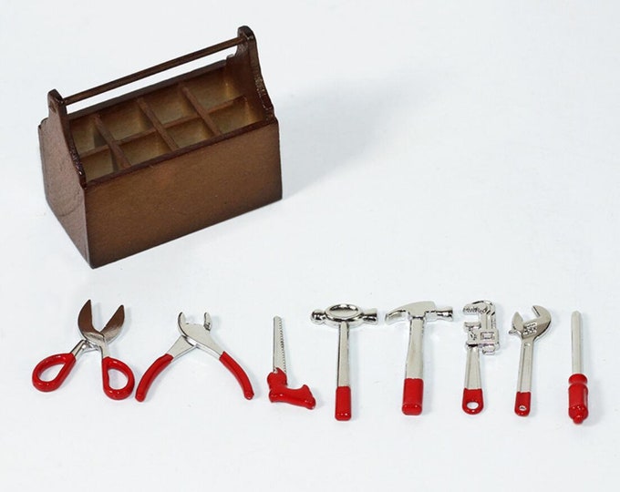 Dollhouse Miniature Tool Box and Tools Etsy