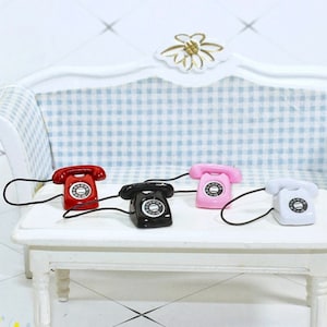 Miniatur Telefon Puppenhaus Miniaturen Puppenhaus Dekor Diorama Miniaturen Lieferungen Puppenhaus Telefon