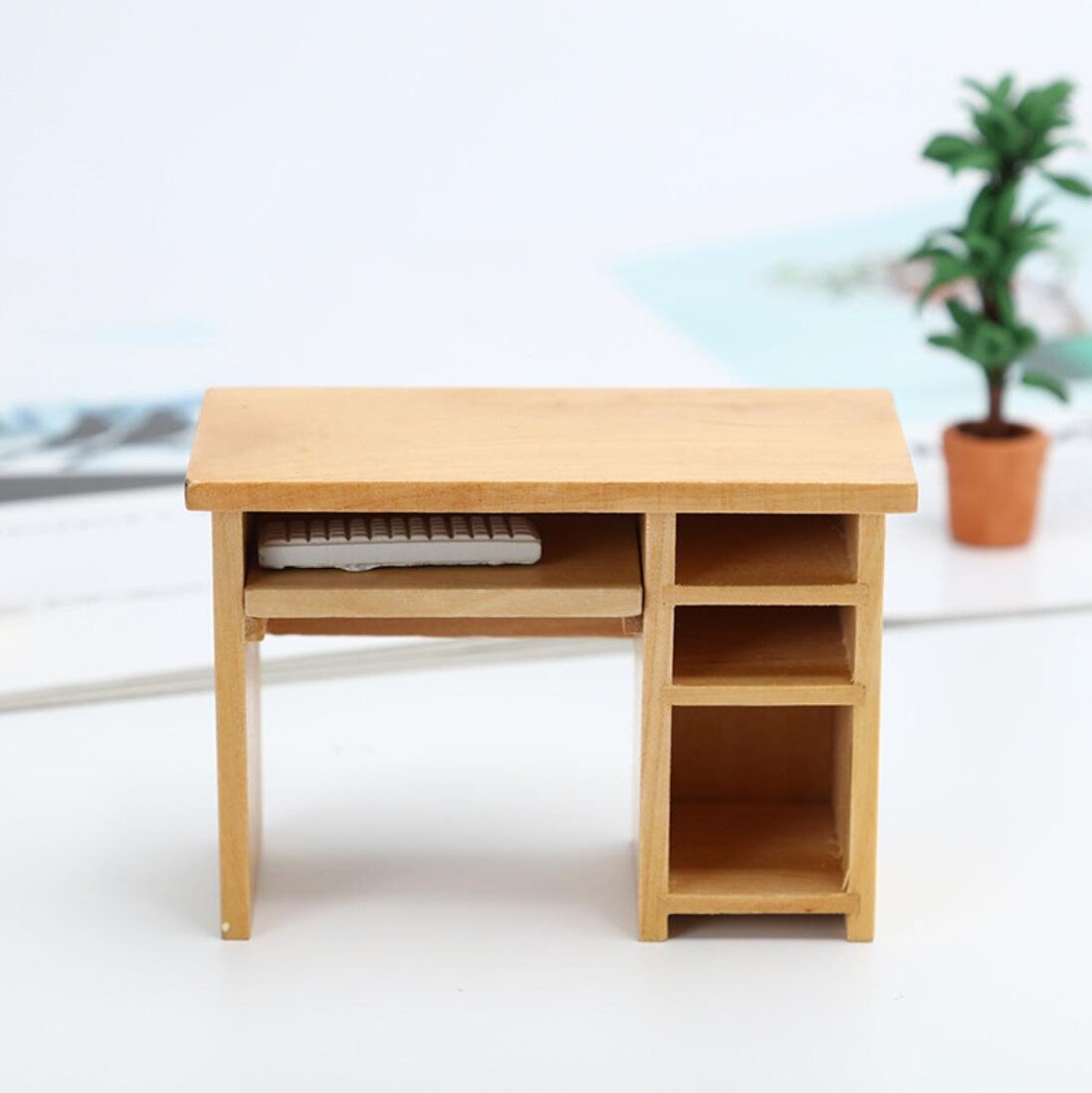Miniature Computer Desk Miniature Furniture BJD Doll Etsy