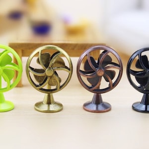 Miniature fan Mini fan Dollhouse miniatures Dolls house decor Diorama miniatures Dollhouse fan Wall decor Home decor Gift for her
