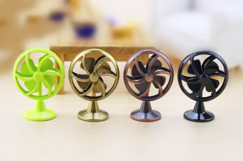 Miniature fan Mini fan Dollhouse miniatures Dolls house decor Diorama miniatures Dollhouse fan Wall decor Home decor Gift for her