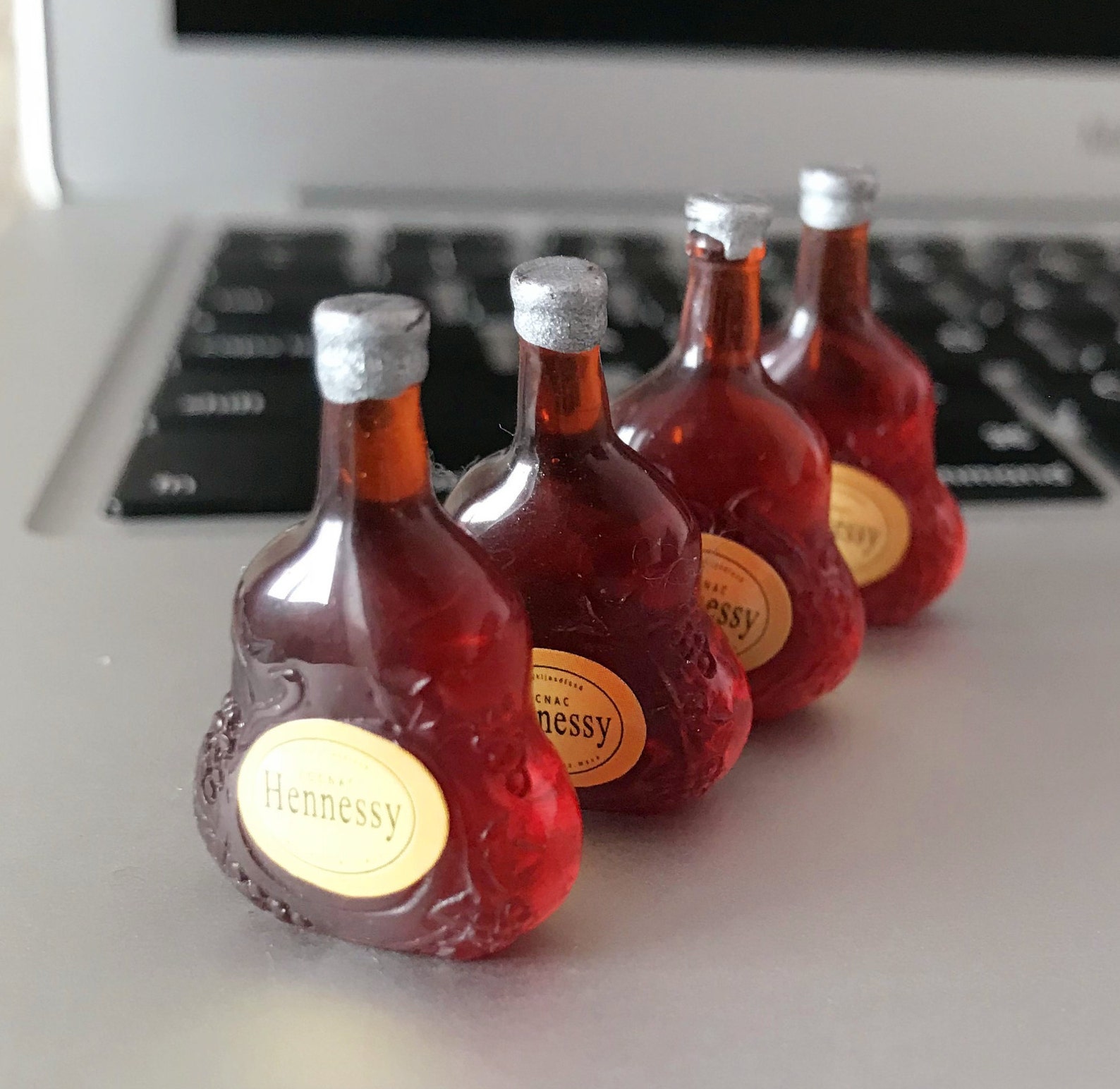 Miniature Hennessy brandy bottles4pcs Miniatures Miniature Etsy