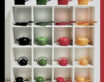 Miniature kitchenware Mini cookware Dollhouse kitchenware BJD doll kitchenware Pot model Dollhouse miniatures Photography props