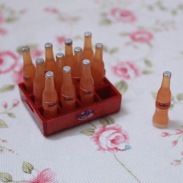 Miniature orange soda Miniature fanta Miniature food Dollhouse miniatures Dollhouse decoration Dollhouse miniature artisan Photography props