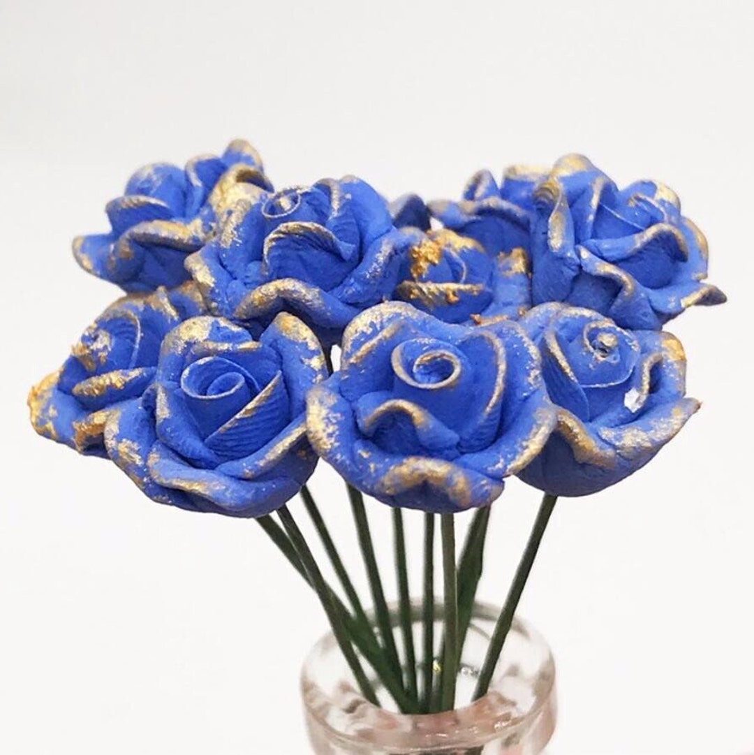 Miniature Flower (5pcs) Miniature Blue Enchantress Miniature Blue Rose ...