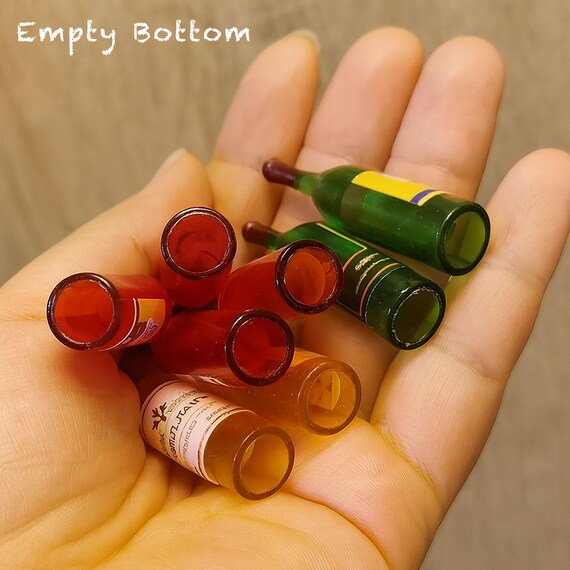 4 Pz Casa Delle Bambole 1:12 Mini Bottiglie Di Vino Miniatura - Foto 10