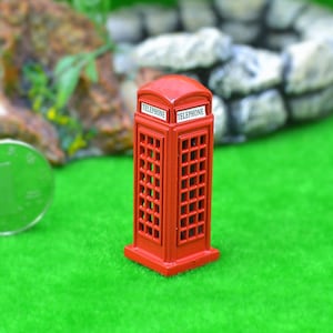 Miniatur Telefonzelle England Style Puppenhaus Miniaturen Puppenhaus Dekoration Puppenhaus Miniatur Handwerker Fotografie Requisiten