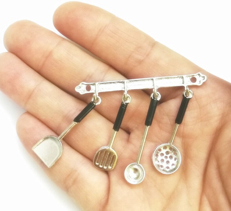 Miniature Kitchen Shovel Spoon Set Miniatures Dollhouse Etsy