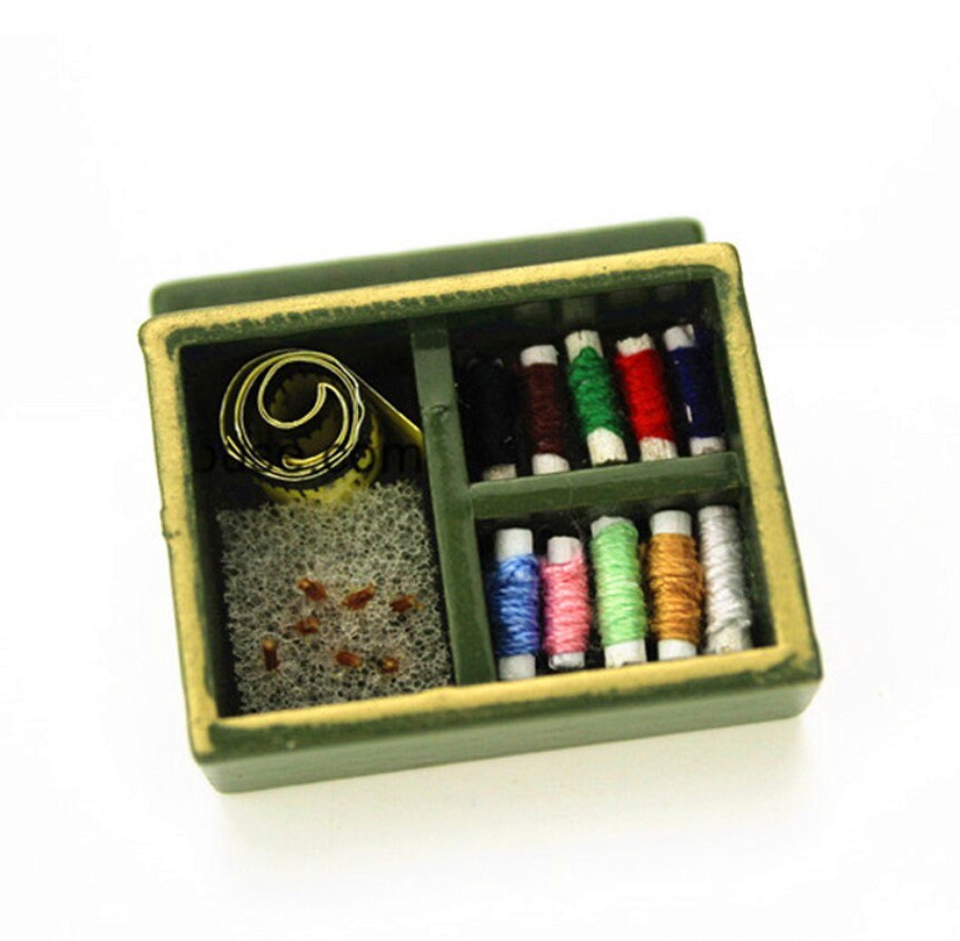 Miniature Sewing Box Miniatures Work Box Dollhouse Miniatures Etsy