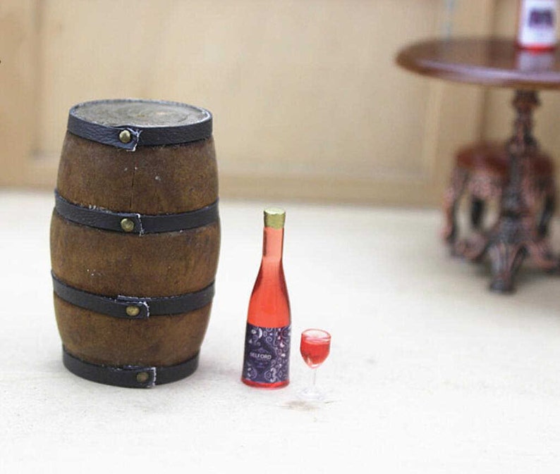 Miniature wine barrel Miniature food Miniature wine Miniature Etsy