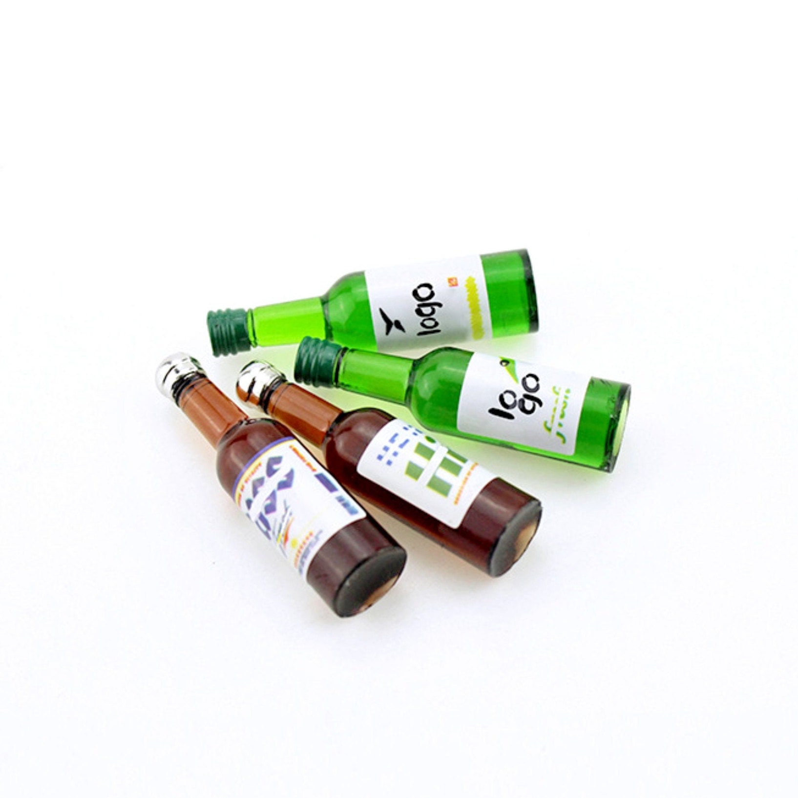 Miniature Souju Bottles (4pcs) Miniature Drinks Miniature Food
