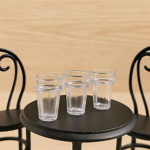Miniature clear cup 10pcs Dollhouse drinkware accessory Tableware prop for diorama image 3