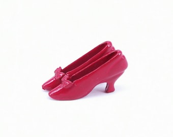 Zapatos de tacón alto en miniatura Miniaturas Miniaturas para casas de muñecas Miniaturas para dioramas Minizapatos Zapato pequeño Zapato de muñeca Accesorios de fotografía