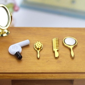 Miniatur Kamm Spiegel Set Diorama Miniaturen Puppenhaus Miniaturen Bjd Puppe Dekoration Mini Kunst Tiny Kunst Puppen Dekor