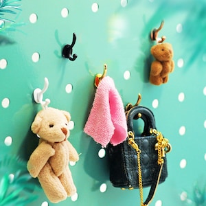 Miniature wall hook (4pcs) Miniatures BJD doll home room decoration Dollhouse miniatures Photography props