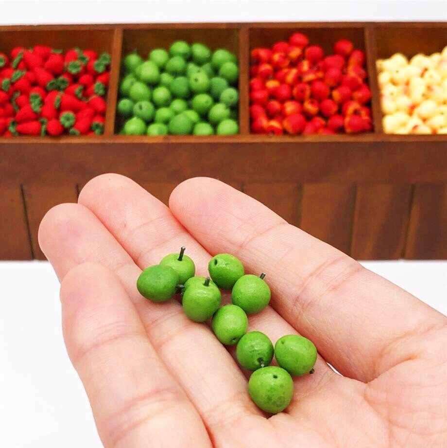 Manzana verde miniatura10pcs Frutas en miniatura Comida | Etsy