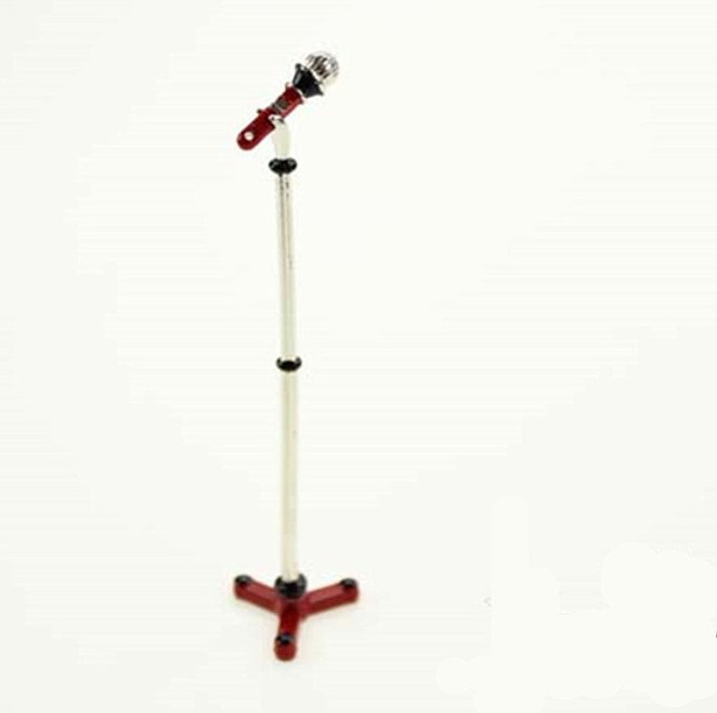 Miniature microphone Miniature music Dollhouse miniatures | Etsy