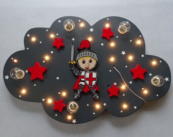 Kinderlampe LED-Deckenleuchte aus Holz Personalisierbar Kinderzimmer Licht Sternenhimmel Nachtlicht mit Name Geschenk Geburtstag Taufe Baby