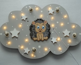 Kinderlampe LED-Deckenleuchte aus Holz Personalisierbar Kinderzimmer Licht Sternenhimmel Nachtlicht mit Name Geschenk Geburtstag Taufe Baby