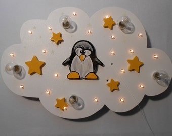 Kinderlampe LED-Deckenleuchte aus Holz Personalisierbar Kinderzimmer Licht Sternenhimmel Nachtlicht mit Name Geschenk Geburtstag Taufe Baby