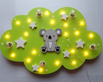 Kinderlampe LED-Deckenleuchte aus Holz Personalisierbar Kinderzimmer Licht Sternenhimmel Nachtlicht mit Name Geschenk Geburtstag Taufe Baby