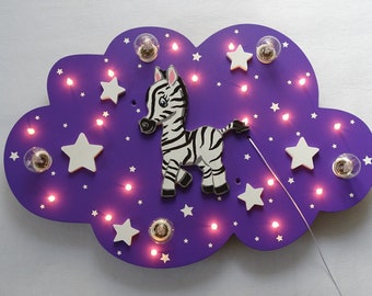 Children's Lamp Ceiling Light Lamp "ZOE ZEBRA" ; Handmade and Individual