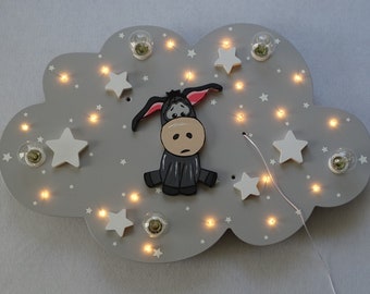 Kinderlampe LED-Deckenleuchte aus Holz Personalisierbar Kinderzimmer Licht Sternenhimmel Nachtlicht mit Name Geschenk Geburtstag Taufe Baby