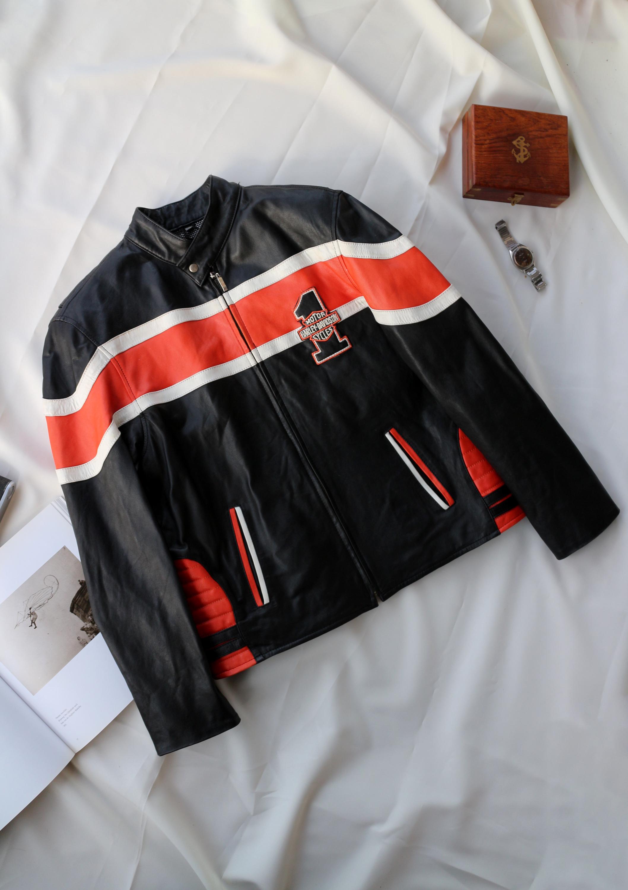 Leather Jacket Vintage Harley Davidson 100th Anniversary Biker - Etsy